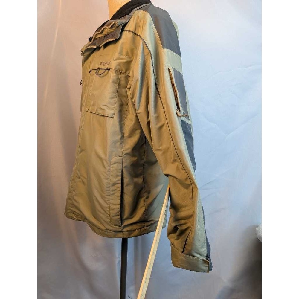 Jansport Mens XL 3-in-1 Insulated Jacket Khaki Grey Hooded Zip - Picture 7 of 16